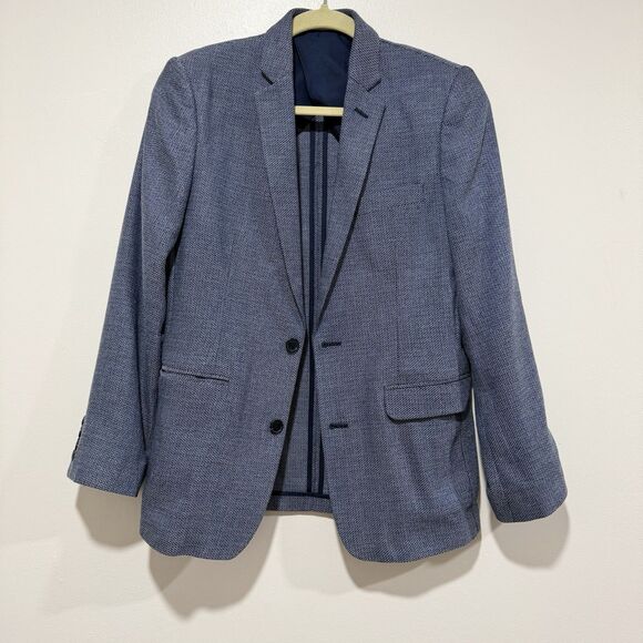 Calvin Klein Blue Gray Button Blazer Formal Suit Jacket Kids Boys Size 16 - Picture 1 of 6